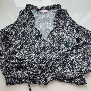 Parker cold shoulder floral blouse top size S